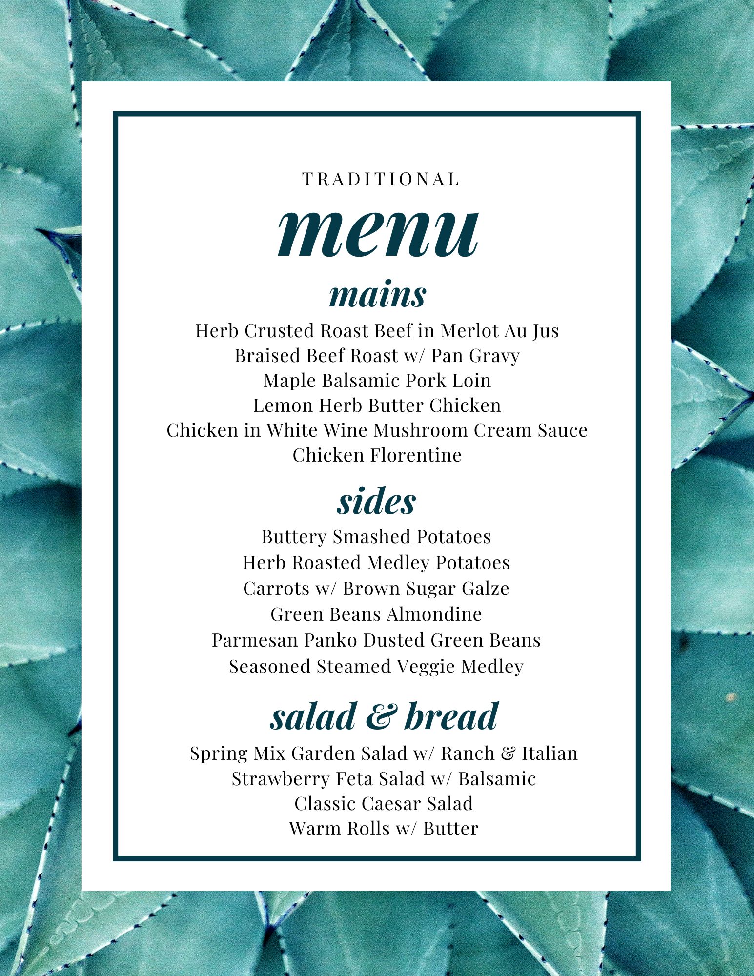 Menus & Pricing Buckin Hot Catering